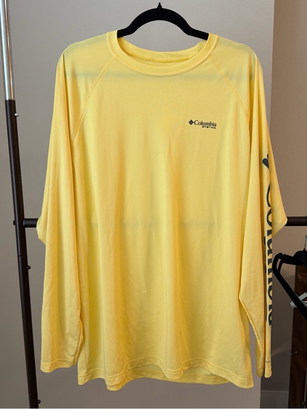 Columbia Bright Yellow Long Sleeve Performance Shirt